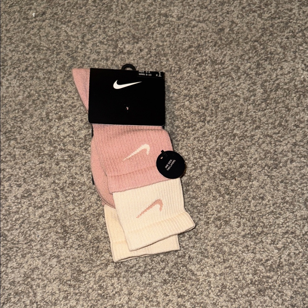 Nike Blush and Beige Sock